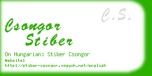 csongor stiber business card